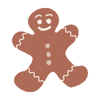Gingerbread Man Christmas Sticker by Beauty by Earth