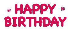 Happy Birthday Hearts Sticker
