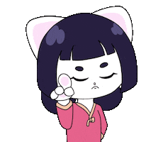 jeyi_ch cat kawaii shaking head tut Sticker