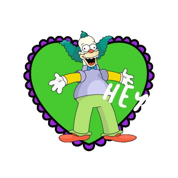 Krusty The Clown Hello Sticker