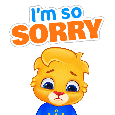 Sorry I Apologize Sticker by Lucas and Friends by RV AppStudios