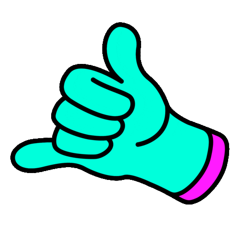 Hand Surf Sticker