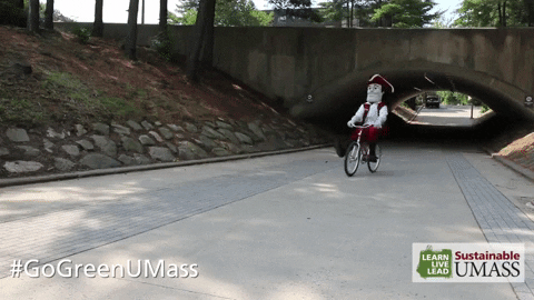 bike bicycle GIF by UMass Amherst