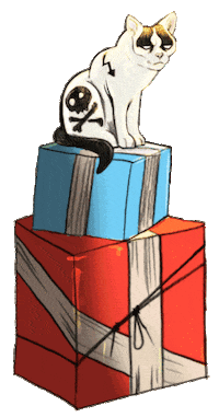 bummfilm cat birthday present tommy krappweis Sticker