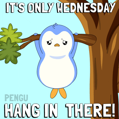 Tired Hang In There GIF by Pudgy Penguins