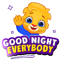 Good Night Goodbye Sticker by Lucas and Friends by RV AppStudios