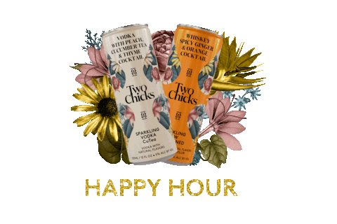 twochickscocktails giphyupload cheers flowers sparkle Sticker
