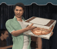 morphin love heart pizza i love you GIF
