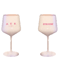 retrofuturebabe wine glass rfb retro future retro future babe Sticker