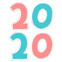 New Year Floweringwords Sticker