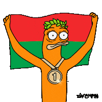Gold Medal Flag Sticker by shremps