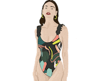 brumaestudio moda bikini tropical mujer Sticker