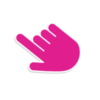 Pinkhand Sticker by Campbell Creative