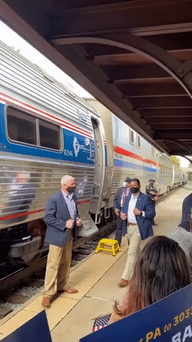 Joe Biden Makes Campaign Visit to Greensburg, Pennsylvania by Train