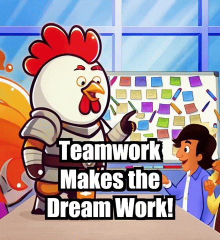 Teamwork Makes The Dream Work GIF by Zorooster