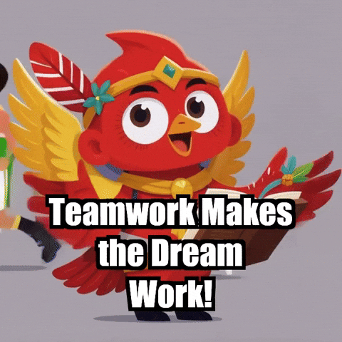 Teamwork Makes The Dream Work Basketball GIF by The Cardinal Virtue