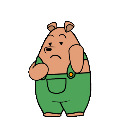 Sad Bear Sticker