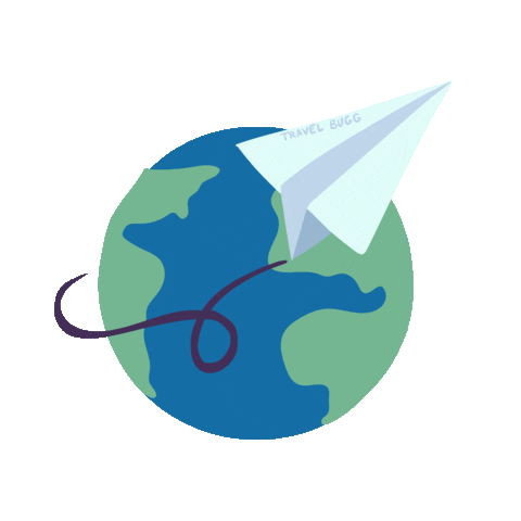 Flying Paper Airplane Sticker by SlugBugg