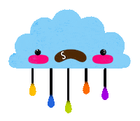 Sad Rain Sticker by agafiadolls