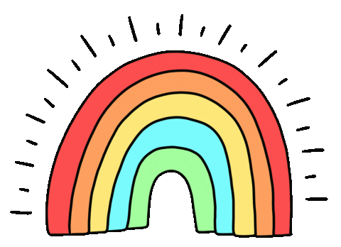 Rainbow Doodle Sticker by Mellow Doodles