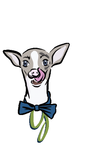 RensPets yum yummm dog lick dog drool Sticker