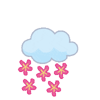 Flores Lluvia Sticker