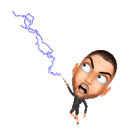 Lightning Manthonyajr Sticker by Genies