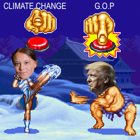 SaxxonCreative giphyupload trump war climate change GIF
