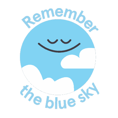 happy blue sky Sticker by Headspace