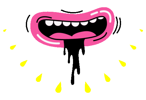 Color Mouth Sticker by Alena Geyzer