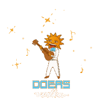 Sun Singing Sticker by Doers Vodka