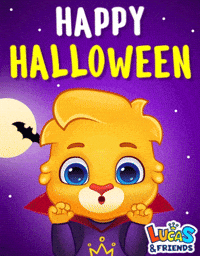 Trick Or Treat Happy Dance GIF by Lucas and Friends by RV AppStudios