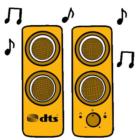 listen turn up Sticker by DTS