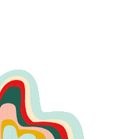 vintage rainbow Sticker