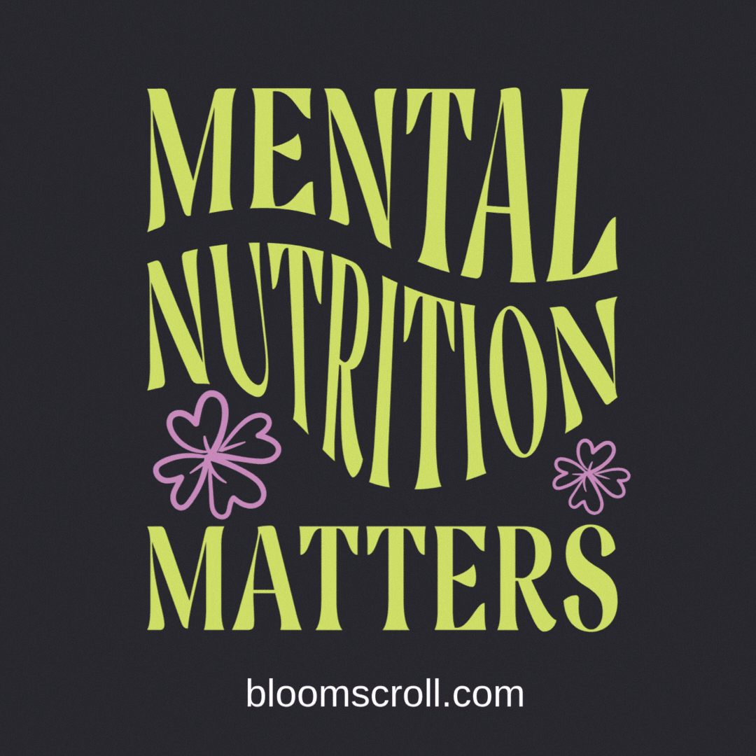 Bloomscroll flower healthy mental health nutrition GIF