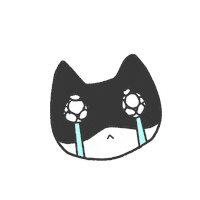vivdarlin cat sad crying cry Sticker