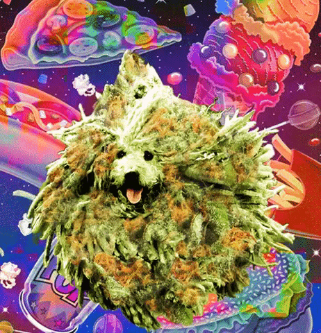 dog weed GIF by WeedFeed