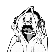 Scared The Scream Sticker by CC0 Studios