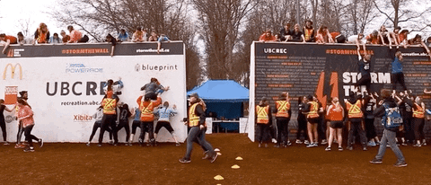 ubcrec giphyupload ubc ubc rec storm the wall GIF