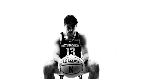 Look Up College Hoops GIF by Northwestern Athletics