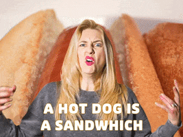 Hot Dog Sandwich GIF by Sealed With A GIF