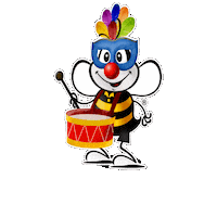 Carnaval Bee Sticker by abimarsupermercados