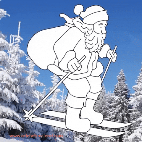 Santa Claus Snow GIF by ErlebnisMalerei