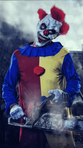woodenboxlwp giphyupload killer clown returns scare prank scary killer clown wallpaper scary clown face wallpaper GIF