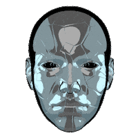 Tulumcryptofest loop nft head silver Sticker