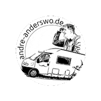 andre-anderswo podcast talk camping camp Sticker