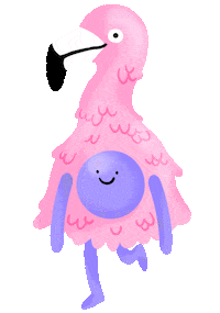 Summer Flamingo Sticker by Super Streusel