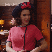 Rachel Brosnahan Smile GIF by The Marvelous Mrs. Maisel