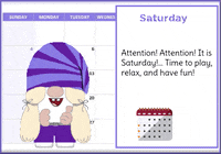 Days Of The Week Gnome GIF