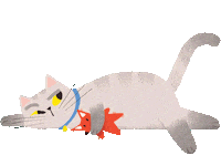 Cat Waiting Sticker by Flying Eye Books